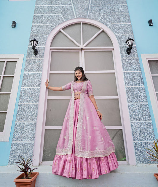 ''Be pretty in pink with our exquisite Lehenga Choli collection!''