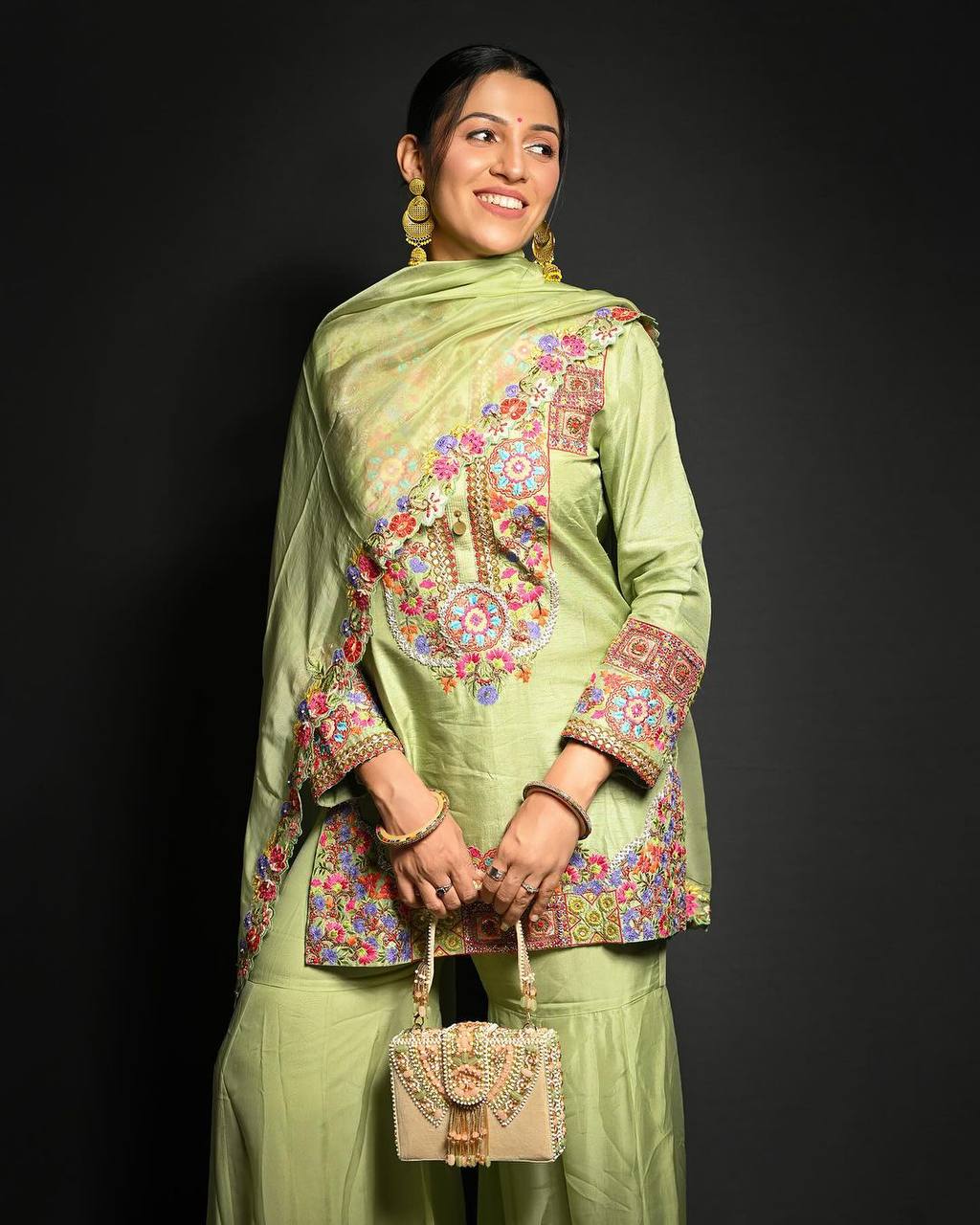 "Adorn yourself in exquisite luxury with our heavy embroidery georgette suit sets, designed to captivate hearts and turn heads with every step."