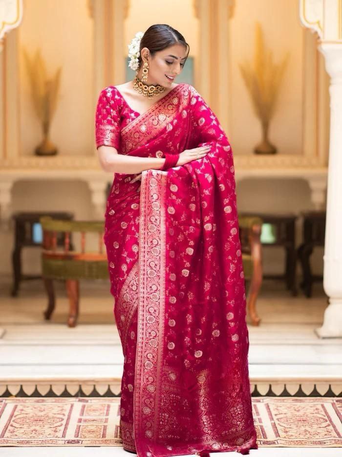 "Wrap yourself in elegance with Banarasi Silk."