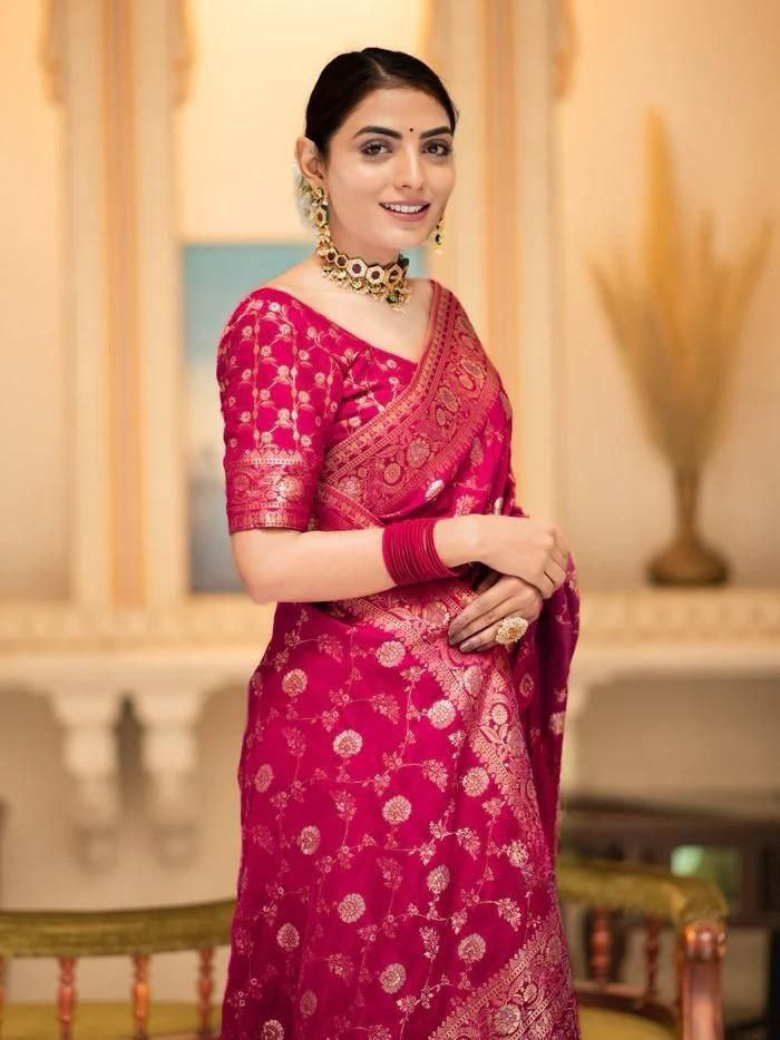 "Wrap yourself in elegance with Banarasi Silk."