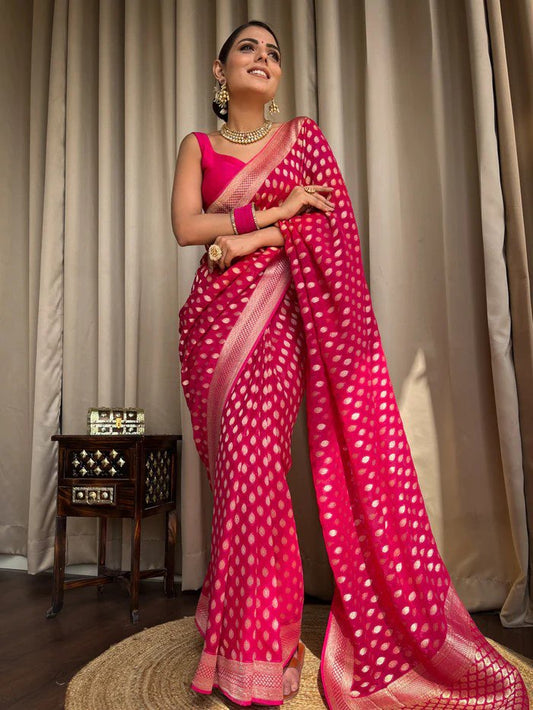 "Wrap Yourself in Elegance: Banarasi Silk Sarees Await You in Our New Online Collection!"