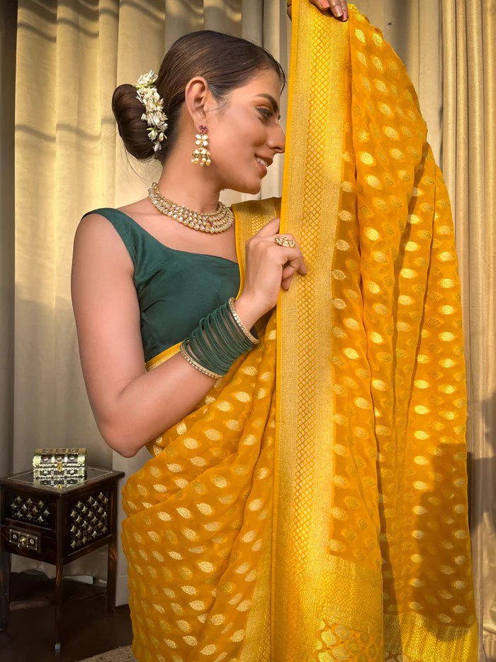 "Elegance Unveiled: Experience the Timeless Grace of Banarasi Silk Sarees on our New Online Shelves!"