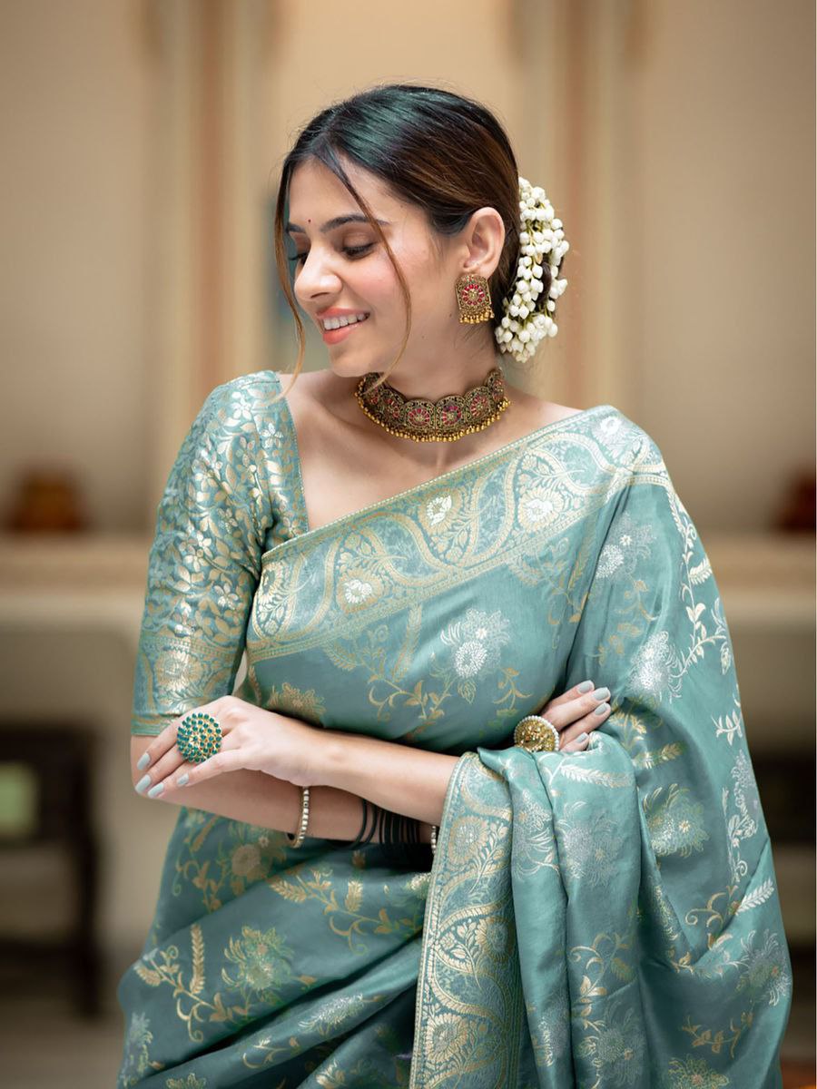 "Elegance woven with tradition: Step into timeless beauty with our New Silk sarees."