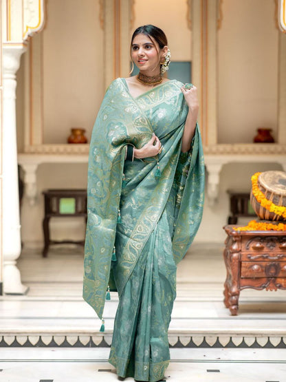 "Elegance woven with tradition: Step into timeless beauty with our New Silk sarees."