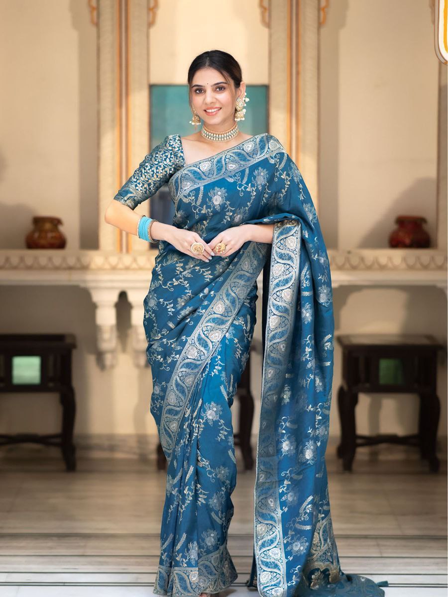 "Elegance woven with tradition: Embrace the timeless allure of our New Silk sarees."