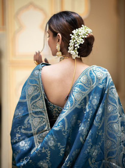 "Elegance woven with tradition: Embrace the timeless allure of our New Silk sarees."