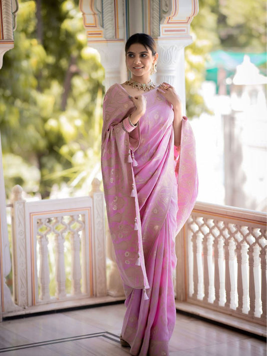 "Wrap yourself in elegance with our exquisite New Silk sarees, where tradition meets contemporary style."