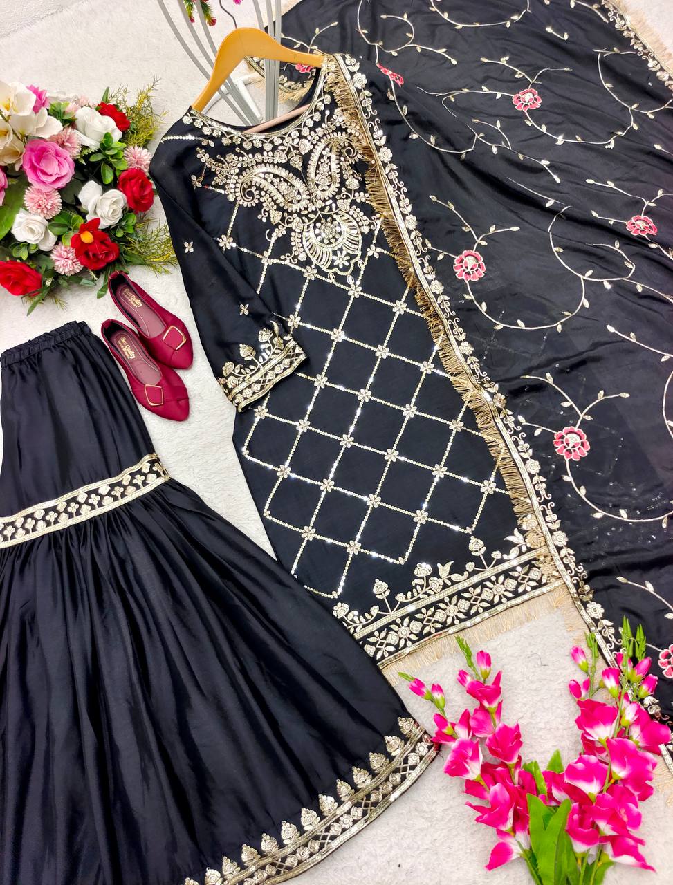 "Celebrate Your Style: Top Sharara & Dupatta for Every Occasion!"