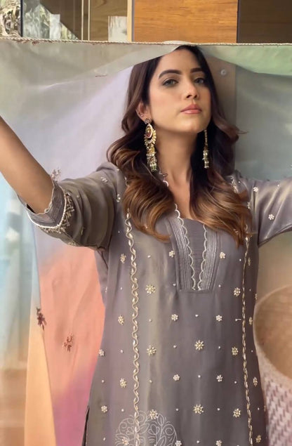 "Jimmy Choo from top to bottom, with a Dupatta that completes the look!"
