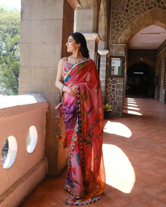 "Elegance in Every Drape: Faux Georgette Sarees"