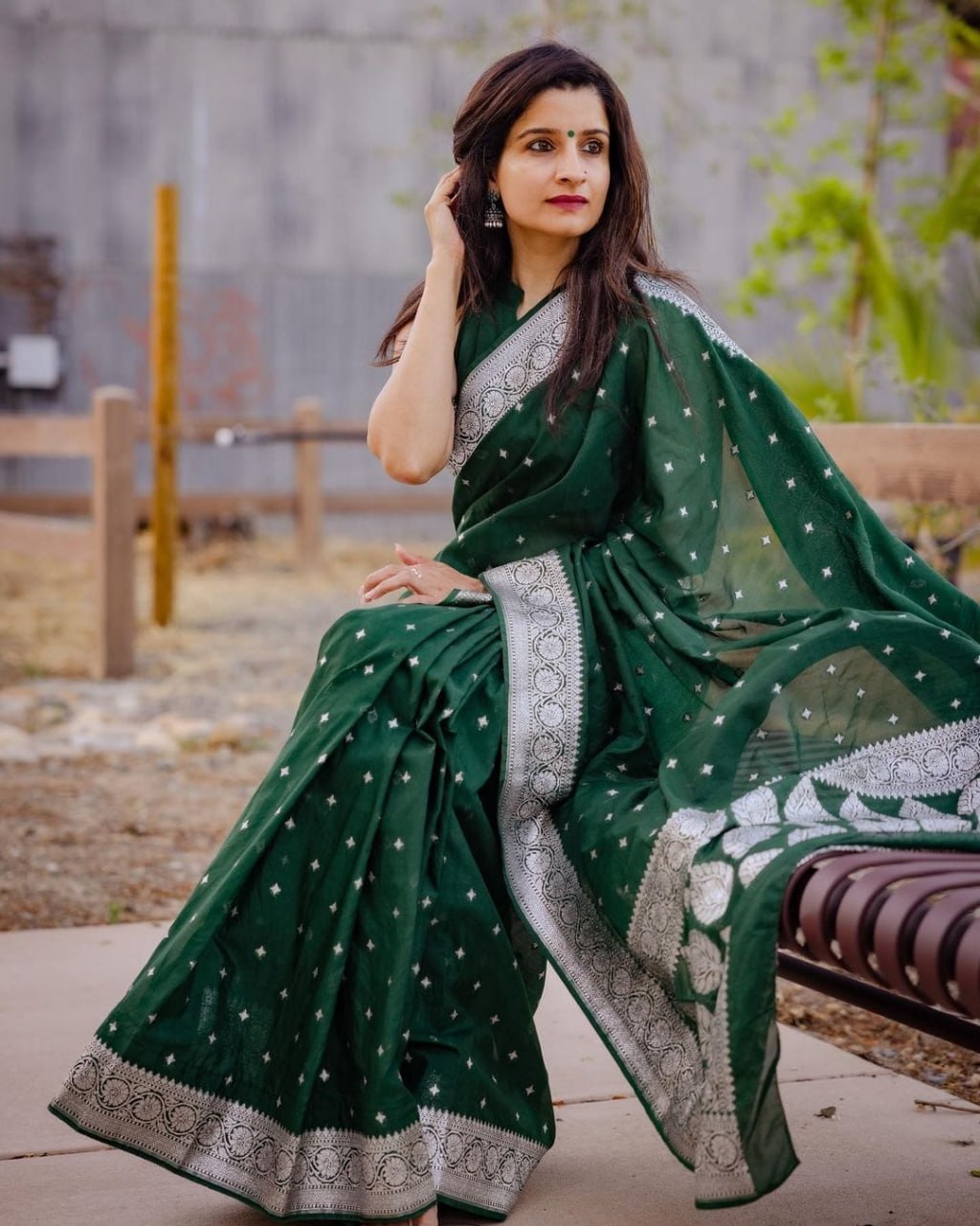 "Soft as silk, light as cotton: Embrace elegance with our sarees!"