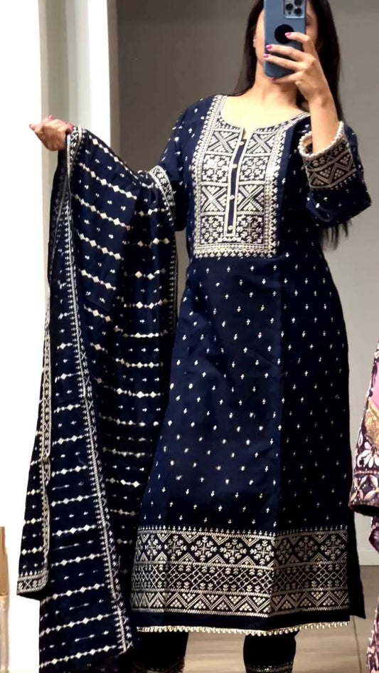 Designer Party Wear Long Pakistani  Suit In Fancy Style