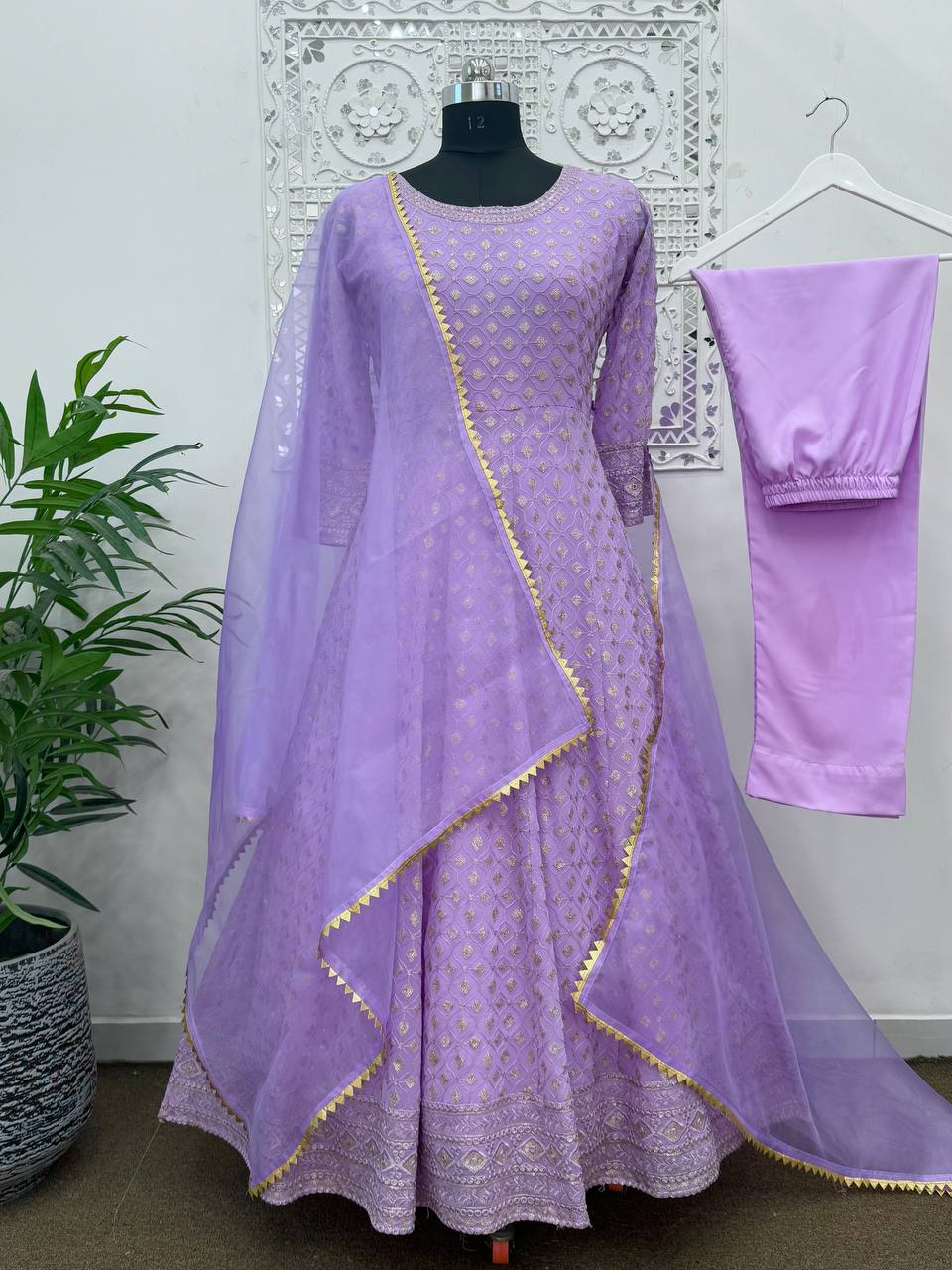 "Elegance Redefined in Faux Georgette"