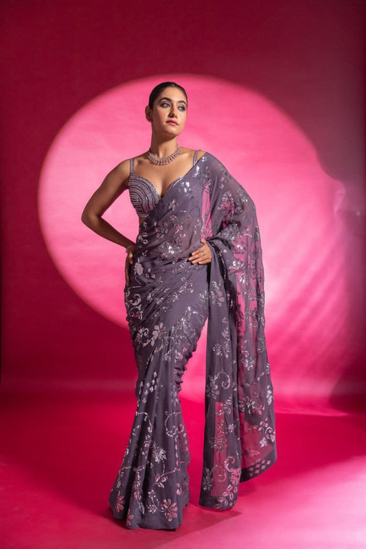 "Flowing Grace, Effortless Charm: The Beauty of Georgette Sarees"
