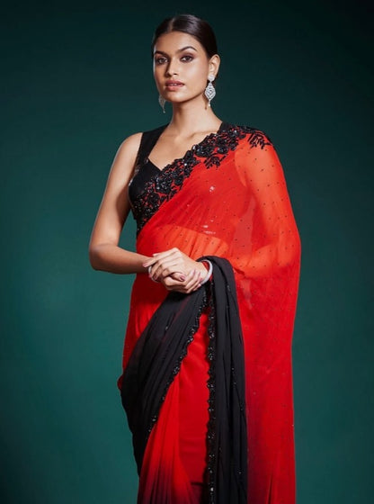 "Flowing Elegance: Experience the Charm of Georgette Sarees"