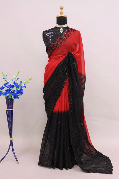 "Flowing Elegance: Experience the Charm of Georgette Sarees"