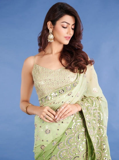 "Float in Grace: Experience the Lightness of Georgette Sarees"