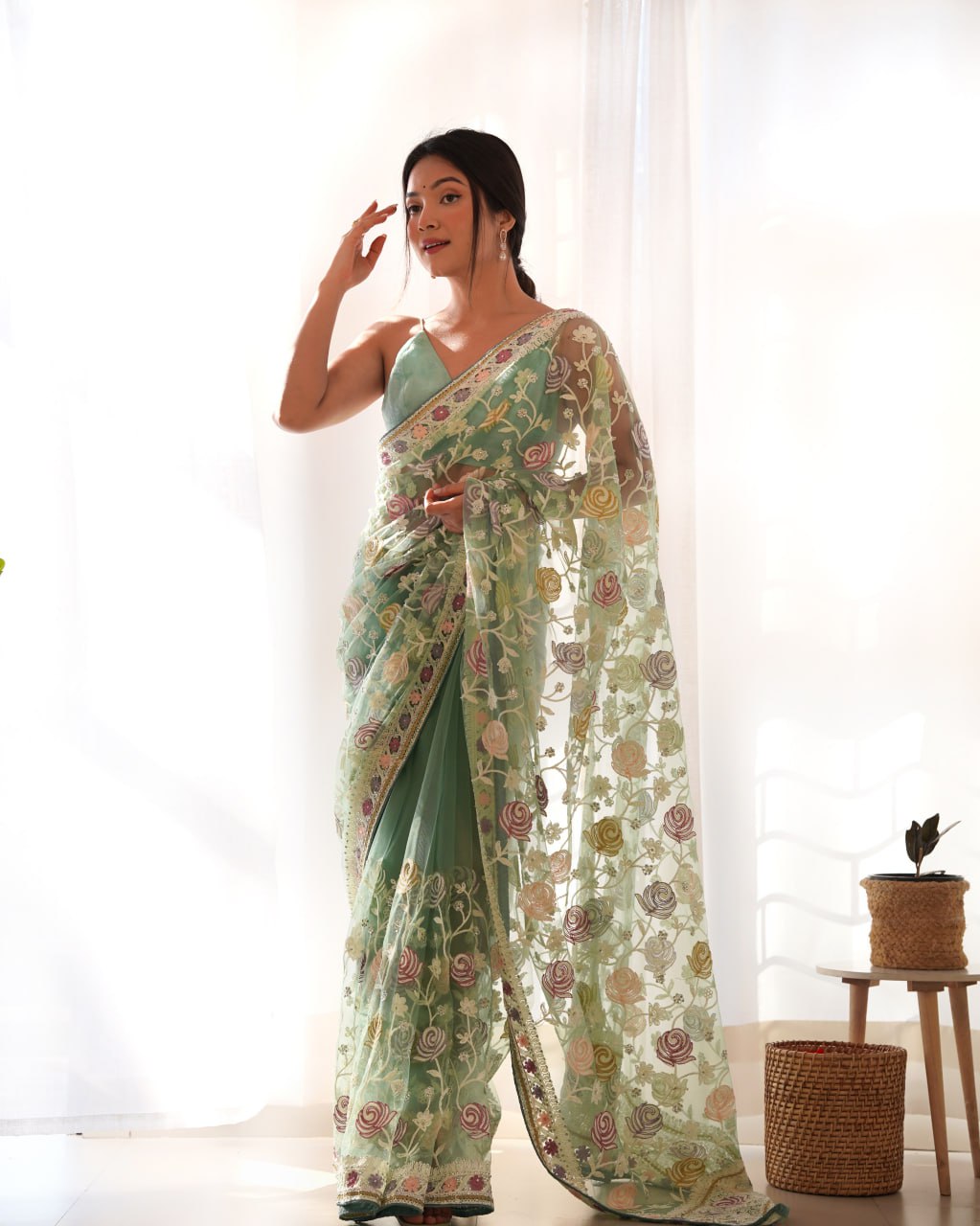 "Delicate as a Dream: Embrace the Ethereal Beauty of Butterfly Net Sarees"