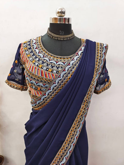 "Flowing Beauty: Experience the Grace of Georgette Sarees"