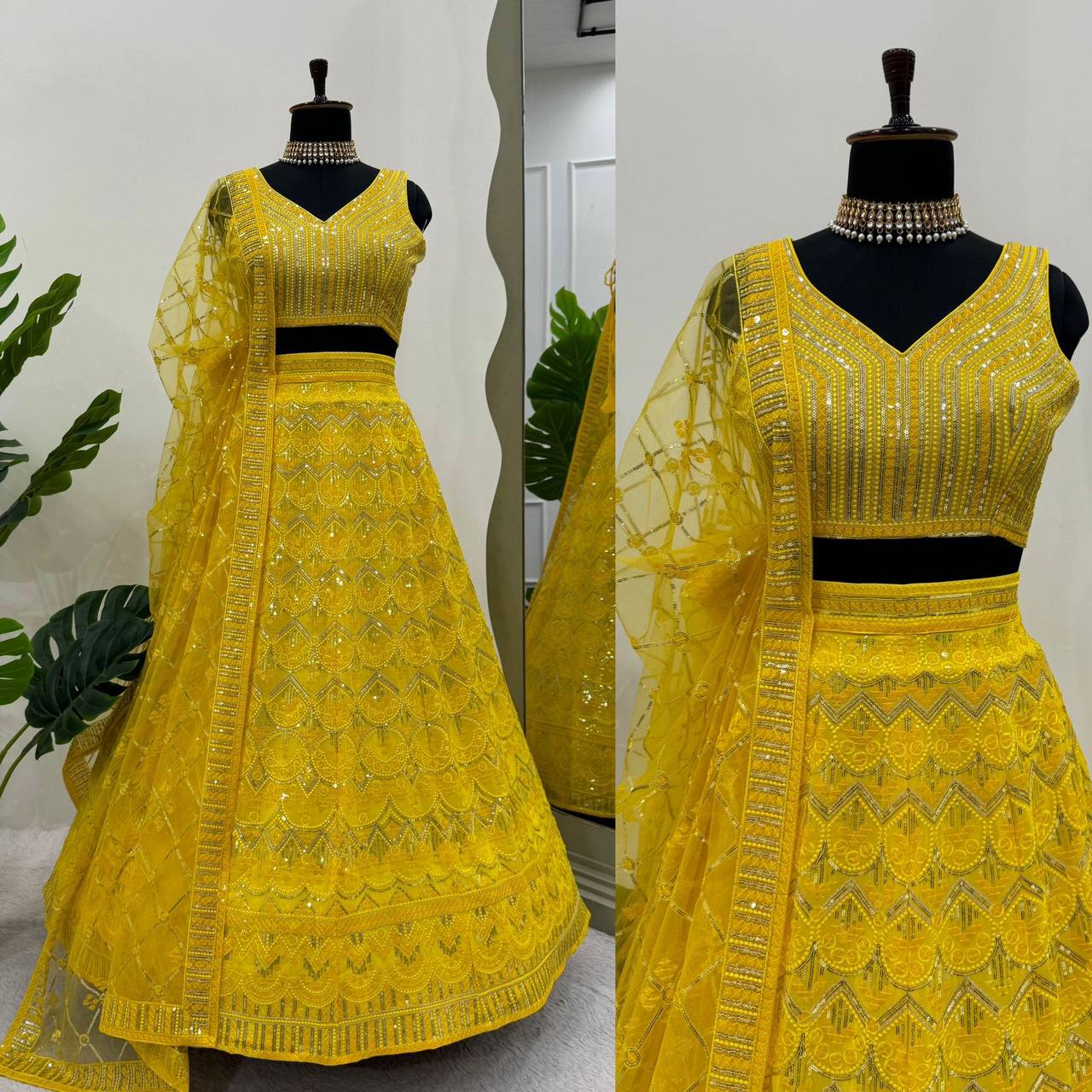 "Unveil Your Royalty in Foux Georgette Lehenga Choli"