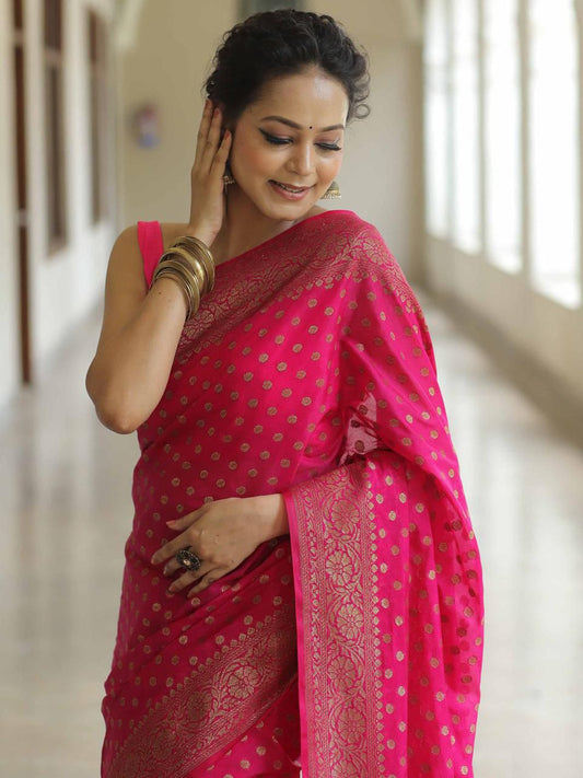 "Elegance Draped in Banarasi Soft Silk"