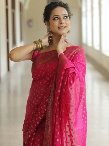 "Elegance Draped in Banarasi Soft Silk"