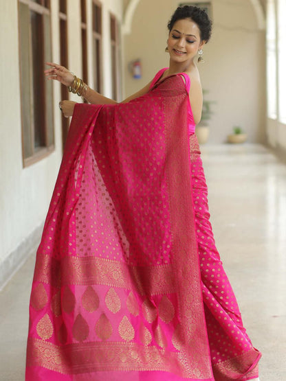 "Elegance Draped in Banarasi Soft Silk"