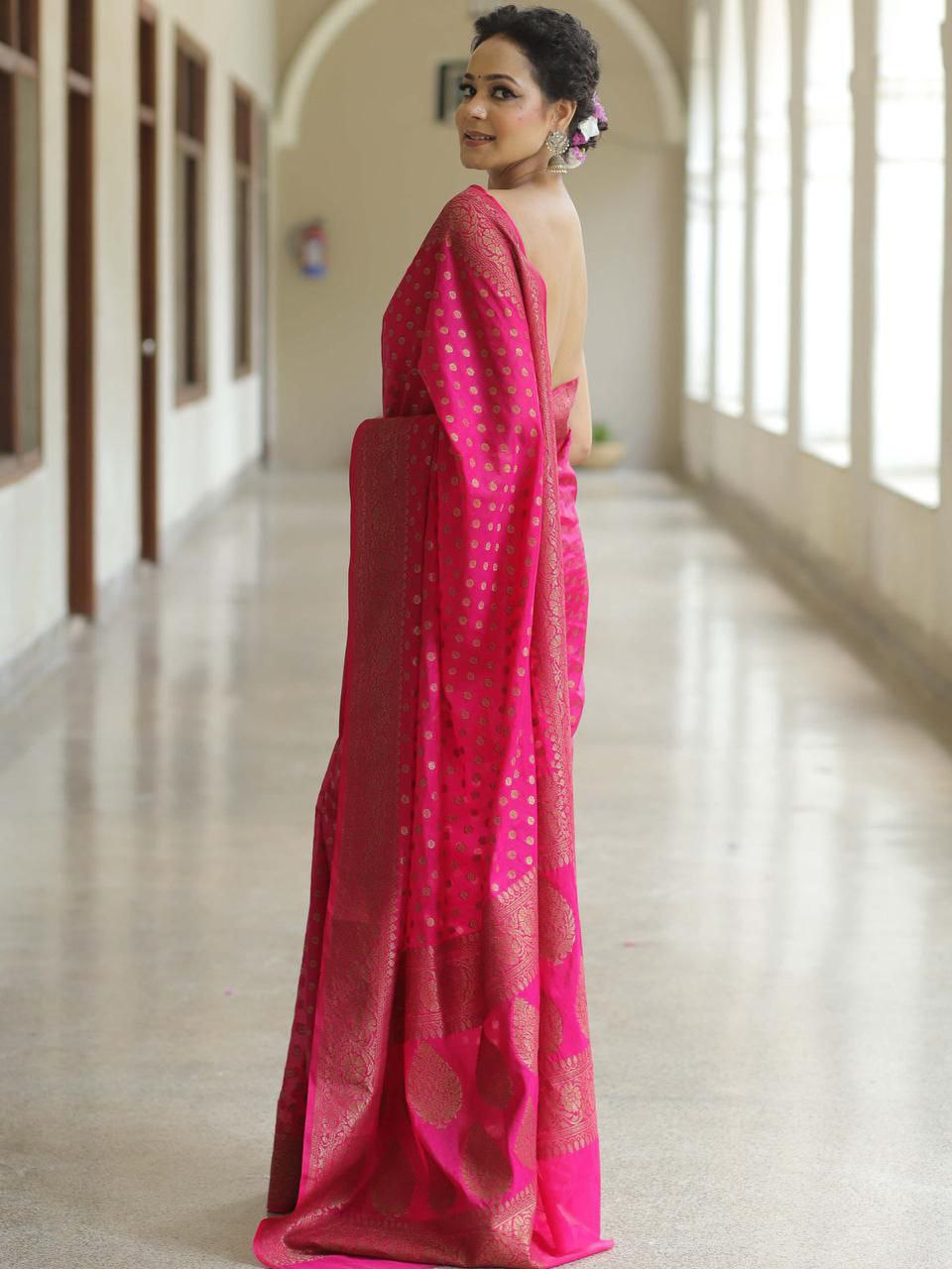 "Elegance Draped in Banarasi Soft Silk"