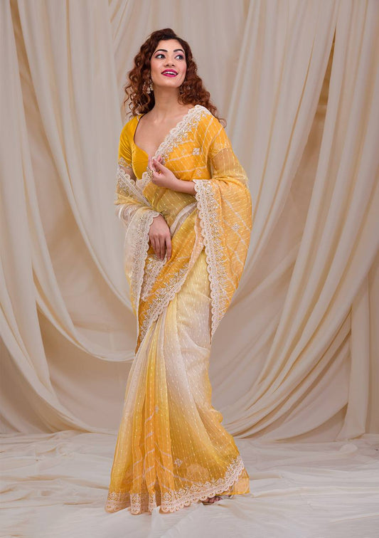 "Feel the Flow: Stunning Georgette Sarees."